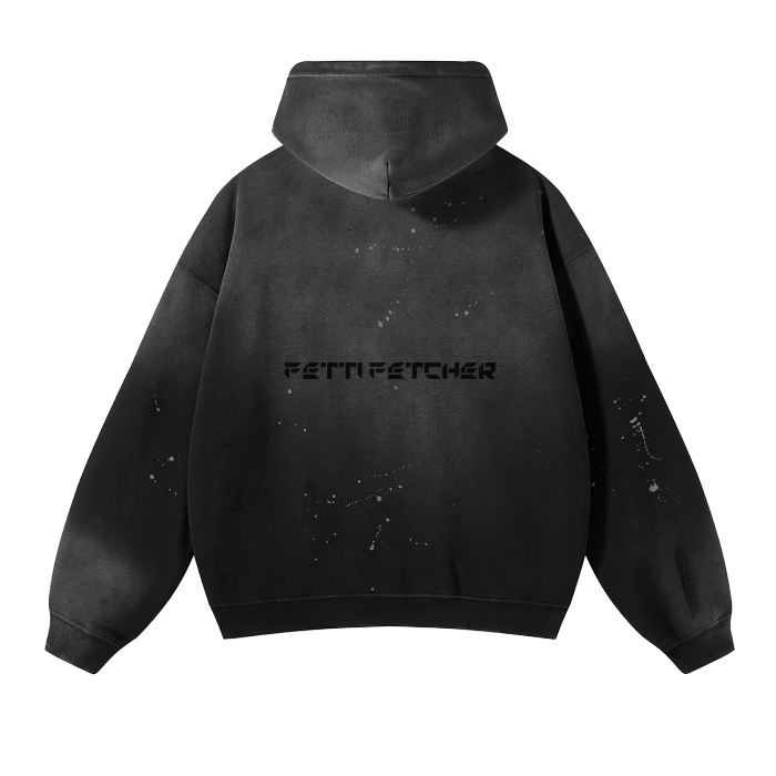 'LIMITED EDITION' Acid Washed Super Thick Black Fetti Fetcher Hoodie ONLY 200