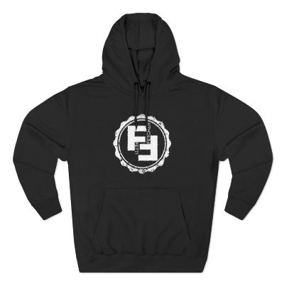 Black Fetti Fetcher Hoodie with White logo